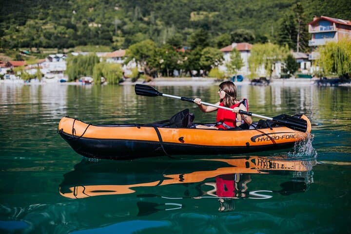 Kayak Lake Ohrid: Beach BBQ, Bay of Bones & Trpejca Village Day Tour photo 2