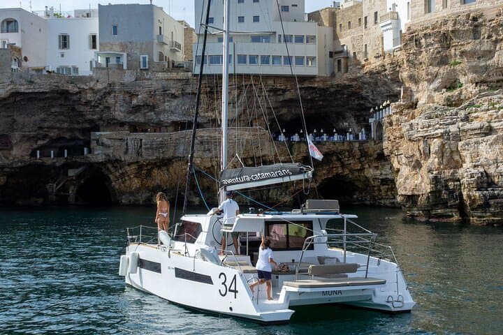 Catamaran Half-Day Along Polignano a Mare: Caves, Swims & Coastal Aperitivo