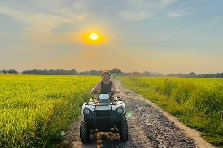 Sunset Quad Bike Adventure Through Siem Reap Rice Fields