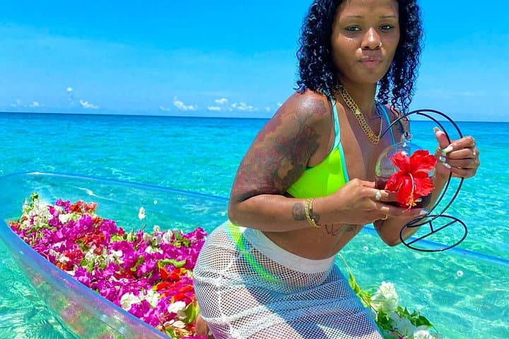 Clear Kayak Flowerbed Drone Photoshoot in Lucea, Jamaica — Luxury 1-Hour Experience photo 3
