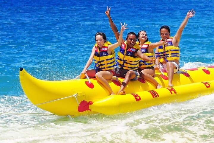Bali Water Sports and Uluwatu Sunset: Banana Boat, Jet Ski & Parasailing