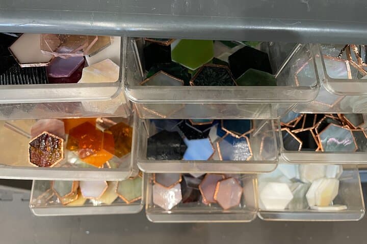 Santa Fe Stained Glass Workshop — Make Your Own Honeycomb Suncatcher photo 5