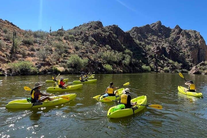 Scenic Guided Kayaking Tour on Saguaro Lake — Paddle Arizona's Blue Desert