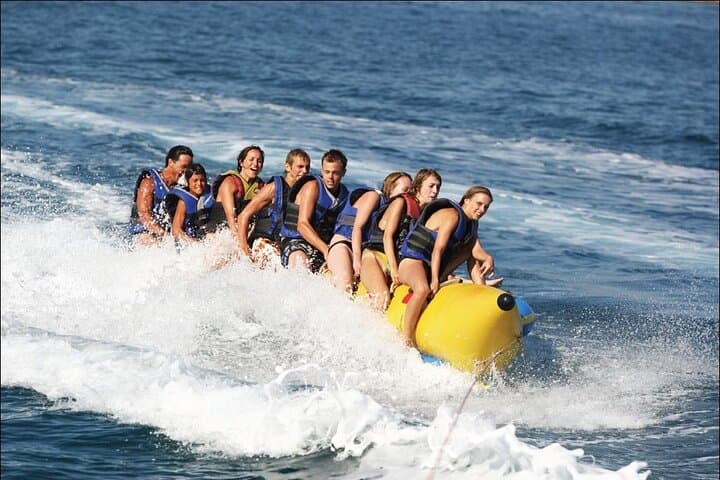 Banana Boat Rides on Rethymno Beach — Fast Watersports on Crete