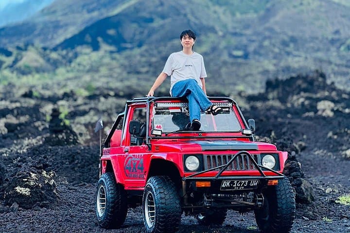 Kintamani 4WD Jeep Sunset: Black Lava, Black Sand & Mount Batur Views photo 3