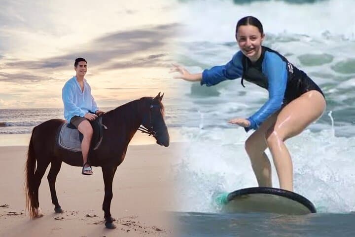 Seminyak Private Surf Lesson and Beach Horse Ride — 3-Hour Combo