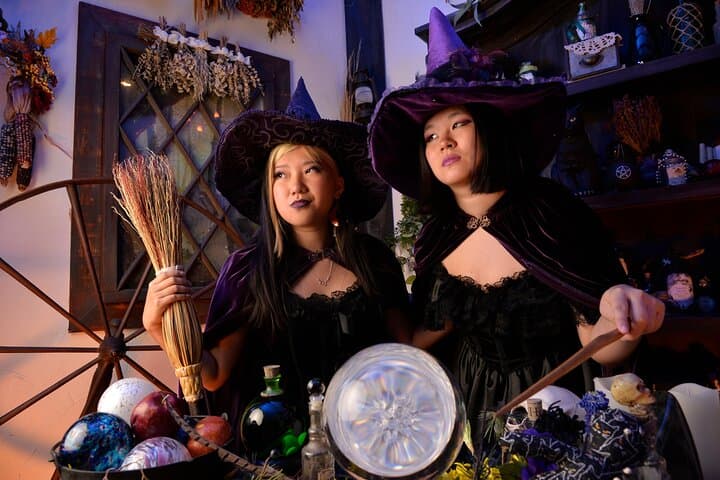 Salem Witch Cottage Costume Photo Shoot: Professional Witch-Themed Portrait Experience