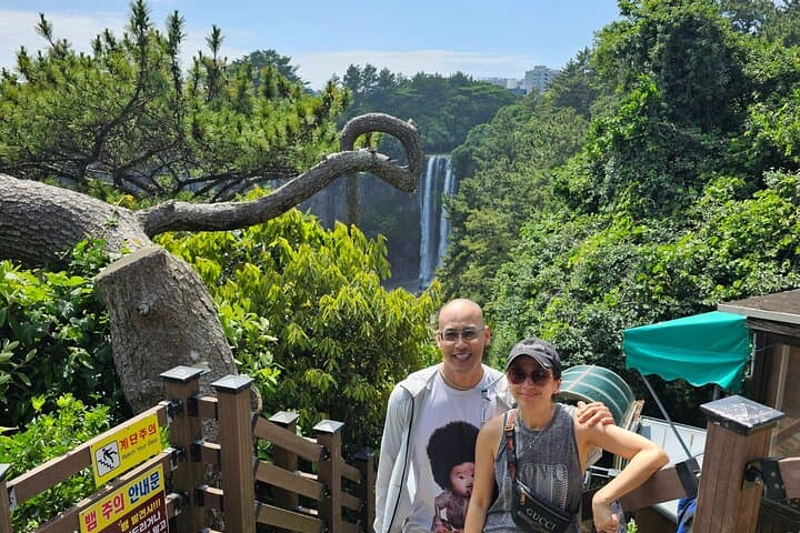 Round-Trip Transport to Jeongbang Waterfall from Jeju