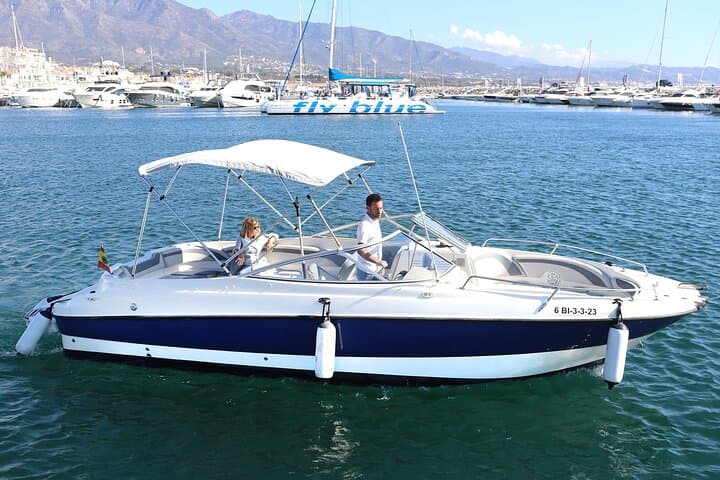 Private 8m Floky Boat Charter in Puerto Banús — Half- to Full-Day Costa del Sol Cruise