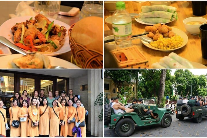 Hanoi Night Jeep Food Tour Led by Women — Train Street, Bun Cha & Lantern-Lit Old Quarter photo 3