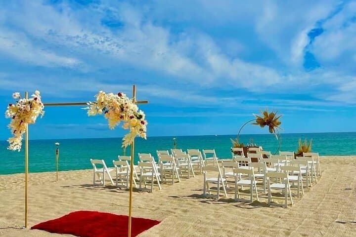 Beach Wedding at 8 Waterfalls — Cabo San Lucas Sunset Ceremony