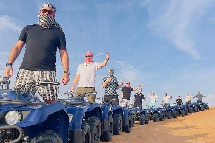 Dubai Morning Desert Safari with Quad Bikes, Dune Bashing & Camel Ride
