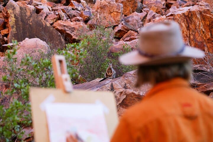 Simpsons Gap Sunset Watercolour Painting Class Near Alice Springs