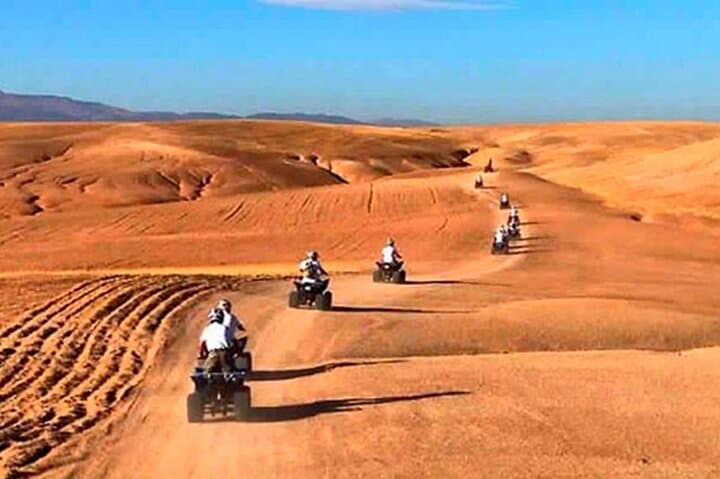 Sunset Quad and Dinner Show in Agafay Desert near Marrakech