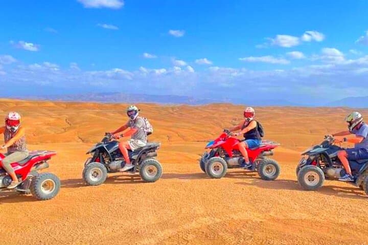 Agafay Desert Sunset Quad-Bike, Camel Ride & Dinner Show from Marrakech