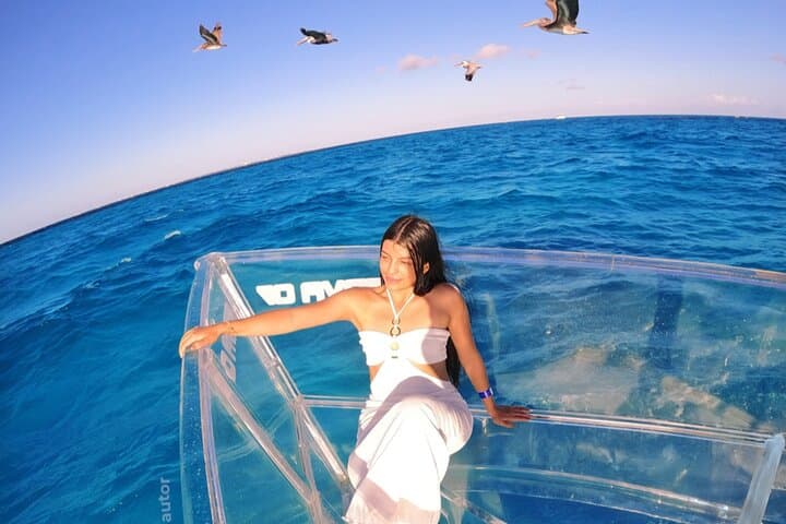 Transparent Boat Tour in Isla Mujeres: Clear-Bottom Cruise to Coral Reefs photo 2