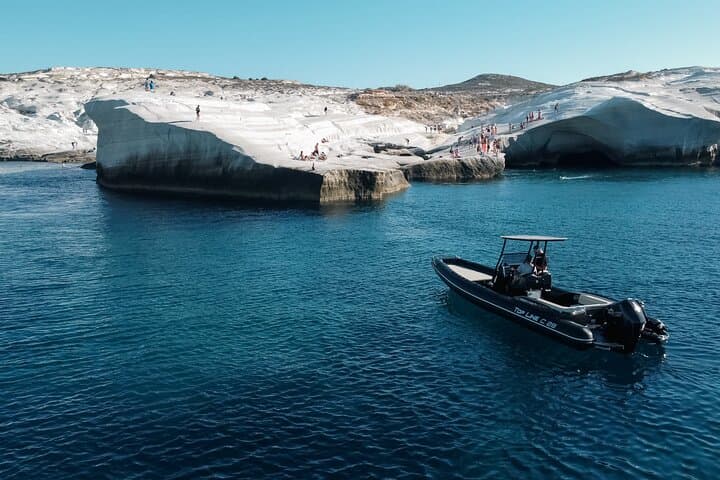 Private Speedboat Cruise Milos Polyaigos Kimolos: Swim Caves & Blue Lagoons photo 1