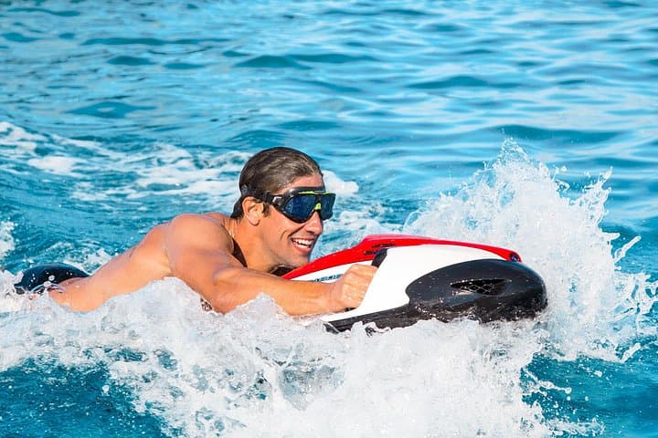 Grand Baie SEABOB & Glass-Bottom Boat: 30-Minute Lagoon Scooter Adventure photo 1