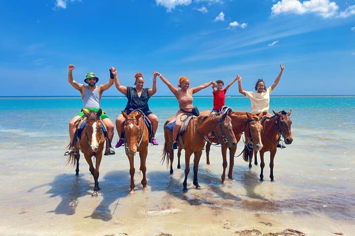 Dunn’s River Falls Zipline, Bamboo Raft Rafting & Horseback Beach Ride — Ocho Rios Adventure