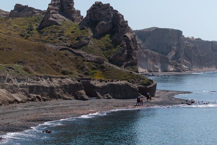 Sunset Horse Riding to Santorini Caldera: Megalochori to Black Beach photo 2