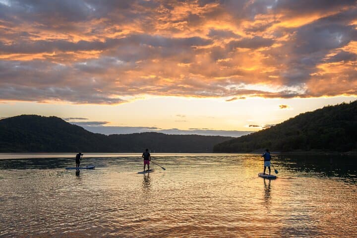 Sunset and Light-Up SUP on Chubetsu Lake near Mt. Asahidake photo 6