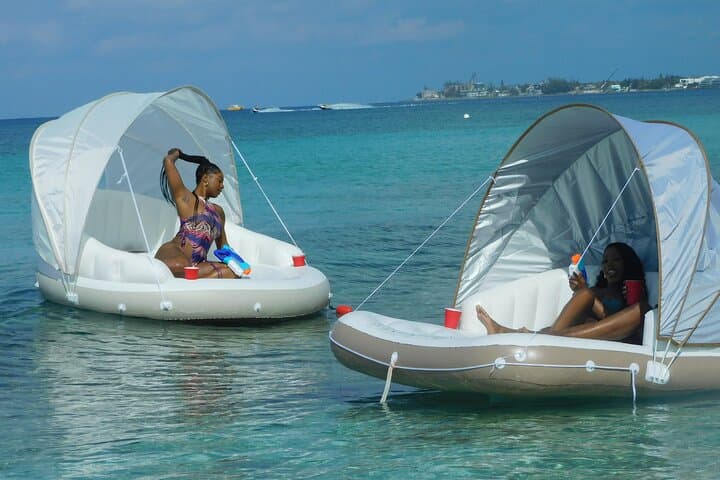 Party Float Photoshoot with Drone at Governors Beach, Grand Cayman