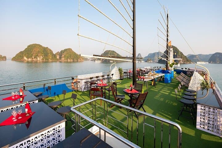 Jewels of the Bay Luxury Day Cruise from Tuan Chau Harbor to Halong Bay photo 5