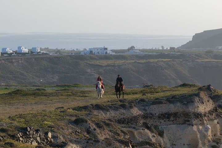 Sunset Horse Riding to Santorini Caldera: Megalochori to Black Beach photo 6