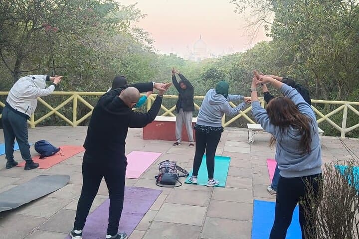 Sunrise Yoga with Taj Mahal View — 1-Hour Class in Agra