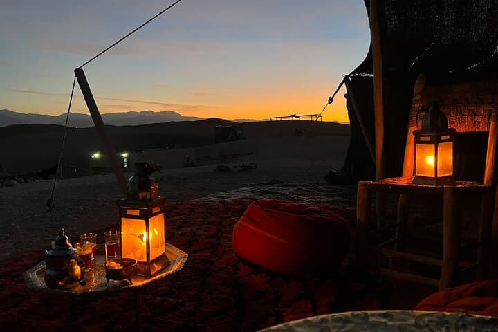 Agafay Sunset Secrets: Camel Rides, Quad Biking & Sunset Tea from Marrakech