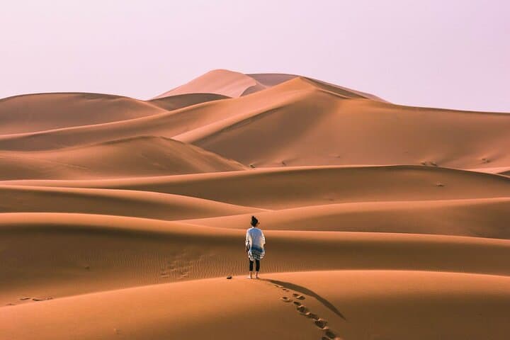 Erg Chigaga Overnight 4x4 Tour from Mhamid — Sahara Dunes Camp & Sandboarding