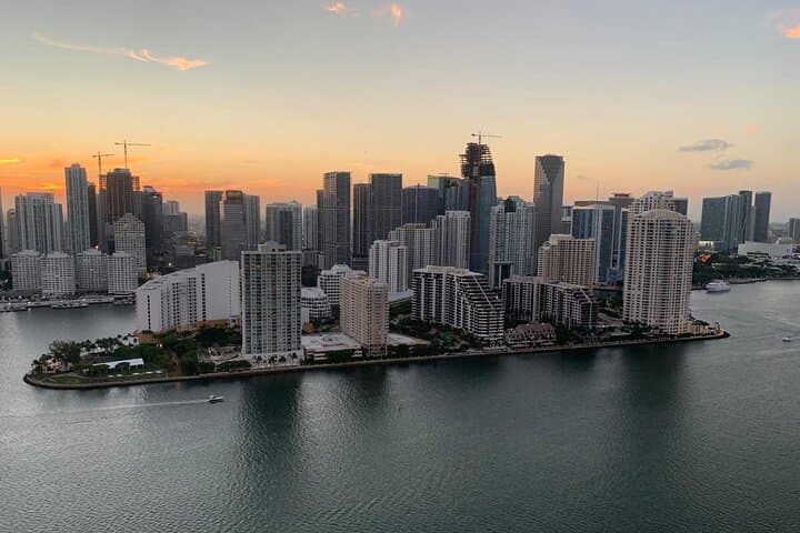 Miami After Dark: Sunset & Night Helicopter Tour Over Miami Beach and Oleta River