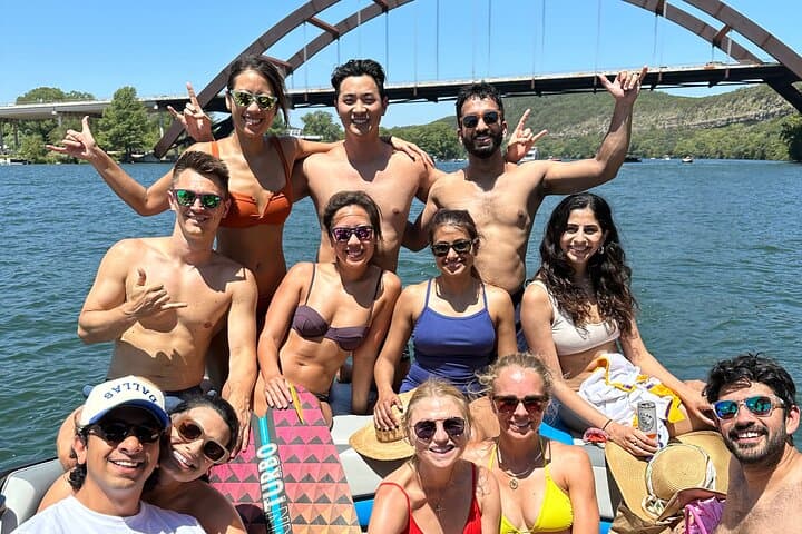 Lake Austin Wakesurfing: BYOB Captained Boat at Pennybacker Bridge photo 5