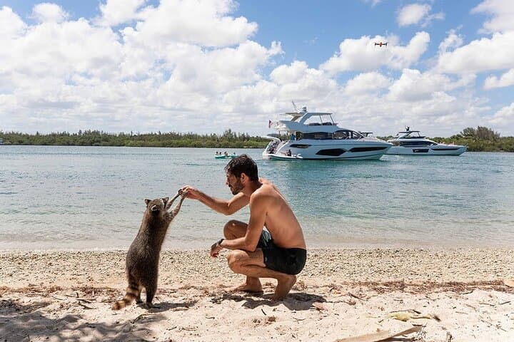 Explore Biscayne Bay: Private Boat to Raccoon Island & Miami Sights