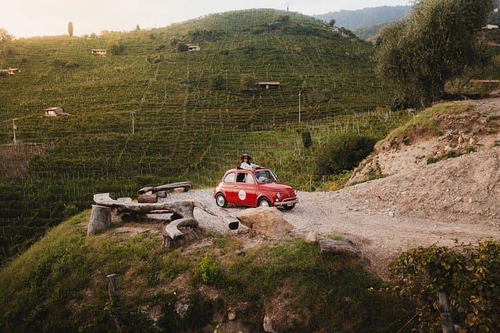 Drive a Vintage Fiat 500 Through the Prosecco Hills: Private Picnic Tour from Adami Winery