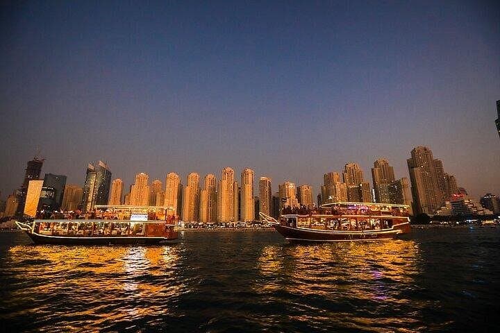 Dubai Skyline from Above and Afloat: Helicopter & Dhow Cruise Marina Tour photo 3