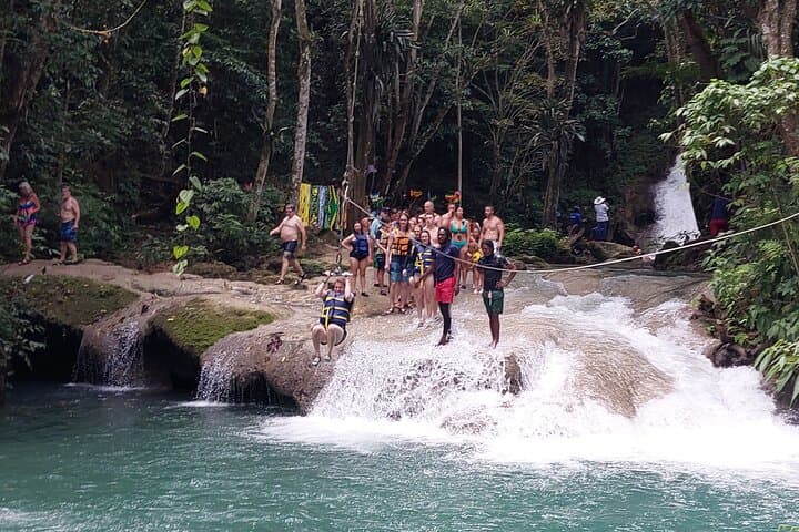 Blue Hole & Dunn's River Falls Private Tour from Ocho Rios