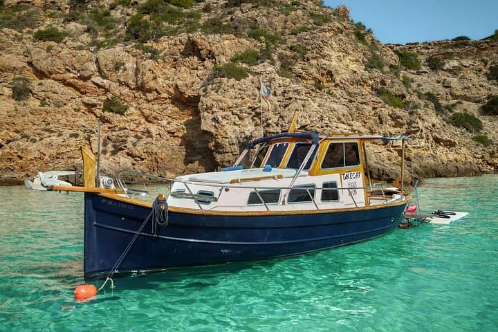 Private Ibiza Classic Boat Rental with Paddleboards and Snorkeling