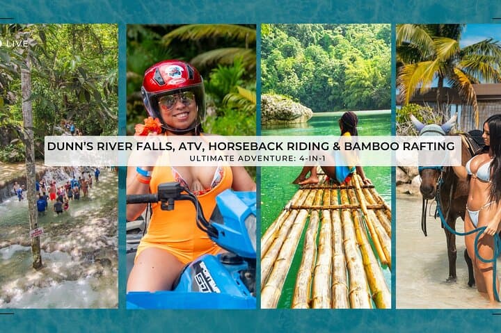 Full-Day Dunn's River Falls, ATV, Horseback & Bamboo Rafting Adventure from Montego Bay photo 1