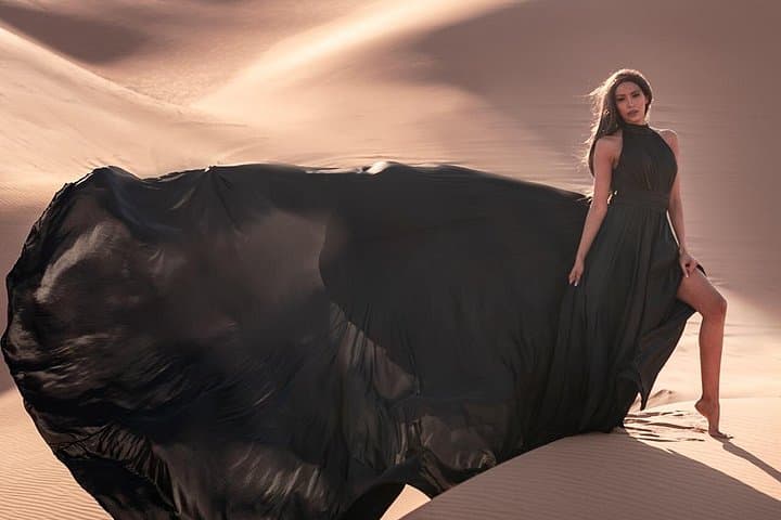 Flying Dress Photoshoot in Dubai Desert Dunes — Lahbab Red Sand Experience photo 4