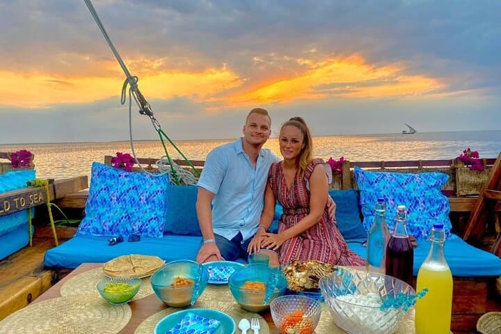 Zanzibar Romantic Dhow Sunset Cruise with Dinner — Private Kendwa Evening Sail
