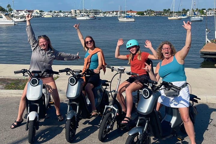 Naples Electric Moped Tour: 90-Min Family-Friendly Downtown Cruise photo 1