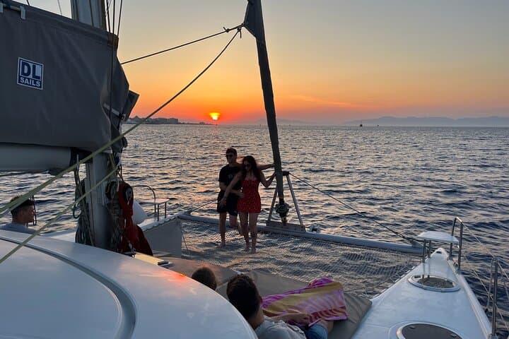 Sunset Catamaran Cruise in Rhodes: Aegean Evening Sail with Drinks photo 3