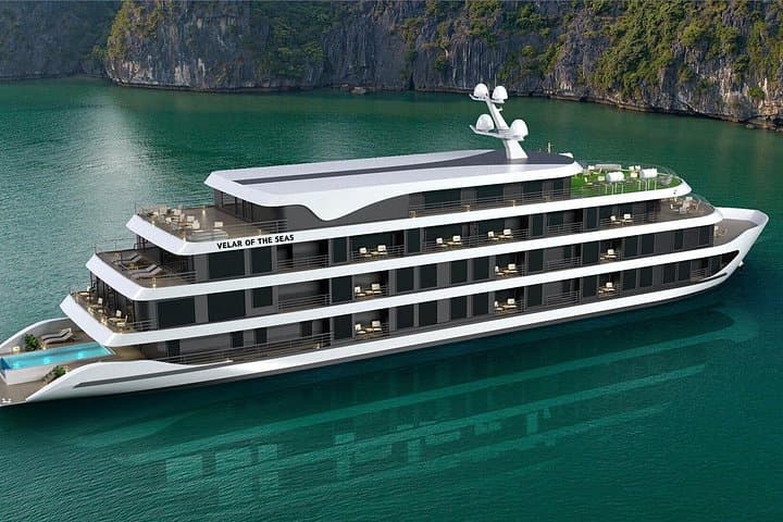 Velar Luxury Cruise Halong Bay: 2-Day Kayak, Cave & Beach Escape