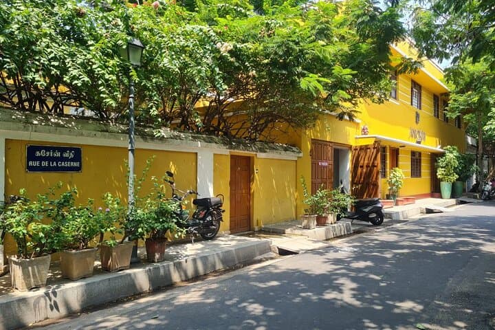 Pondicherry Private Day Tour — Auroville, Village Cycle Ride & Rock Beach Evening photo 6