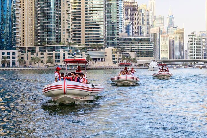 Speedboat Tour Dubai Marina: 90-Minute Palm, Burj Al Arab & Atlantis Sights photo 3