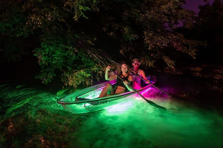 Night Kayaking the San Marcos River: Crystal Kayak Glow Tour Under the Stars photo 2