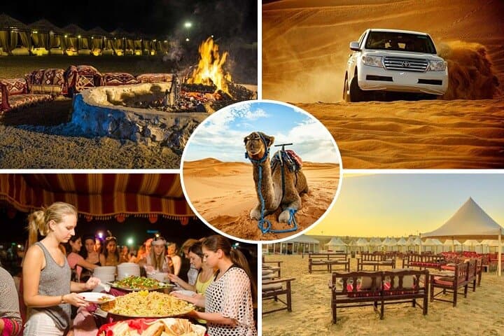Doha Full Day Desert Safari: Dune Bashing, Camel Rides & Inland Sea Camp Access photo 1