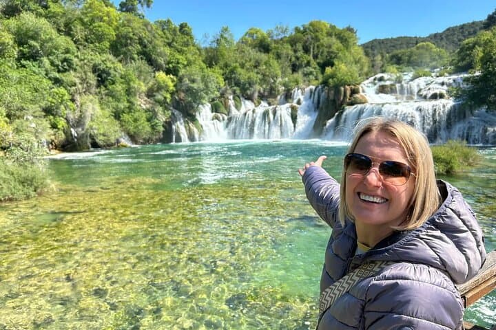 Explore Krka Waterfalls and Šibenik with Private Wine Tasting from Split