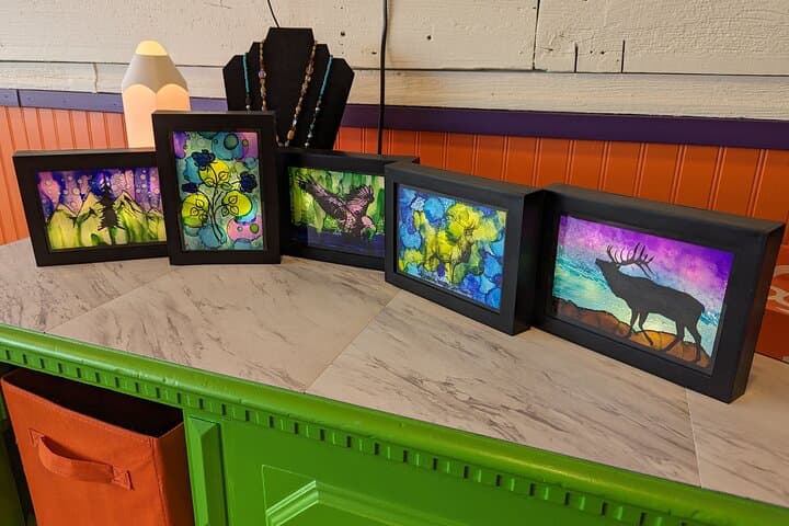 Alcohol Ink Light Boxes in Estes Park: Family-Friendly Riverwalk Art Class photo 5